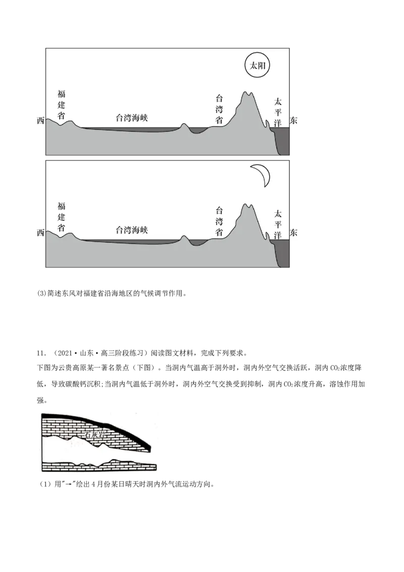 类型05热力环流和大气的水平运动（原卷版）_9.2025地理总复习_2023年新高考复习资料_专项复习_2023年高考地理实践力之图形绘制或填涂类题型突破（新高考）
