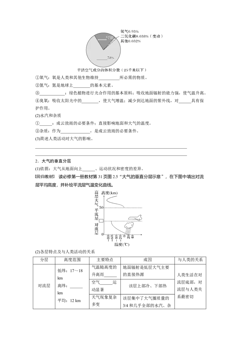 第三章　第1讲　课时13　大气的组成和垂直分层　大气的受热过程_9.2025地理总复习_2025年新高考资料_一轮复习_2025高考大一轮复习讲义+练习（完结）_2025高考大一轮复习地理（人教版）