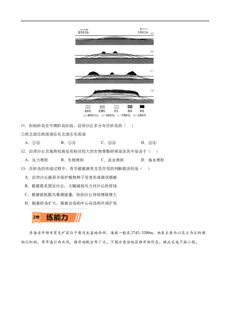 考点01常见地貌类型-2023年高考地理一轮复习小题多维练（原卷版）_9.2025地理总复习_2023年新高考复习资料_一轮复习_2023年高考地理一轮复习小题多维练（新高考专用）_地貌