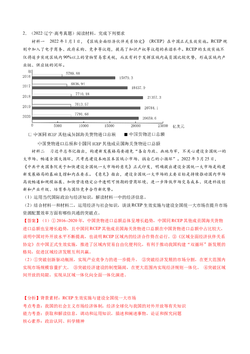 专题06&ldquo;图表类&rdquo;主观题(解析版)_8.2025政治总复习_2024年新高考资料_2.2024二轮复习_2024年高考政治二轮热点题型归纳与变式演练（新高考通用）