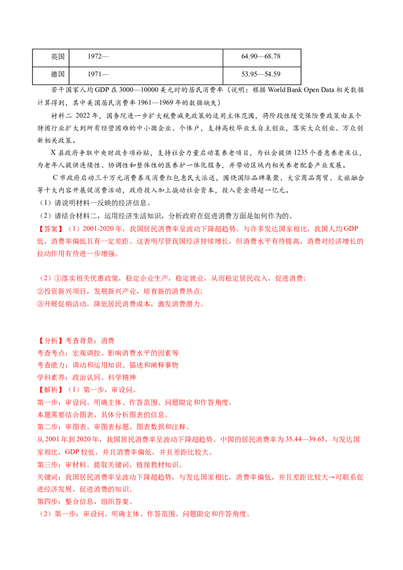 专题06&ldquo;图表类&rdquo;主观题(解析版)_8.2025政治总复习_2024年新高考资料_2.2024二轮复习_2024年高考政治二轮热点题型归纳与变式演练（新高考通用）