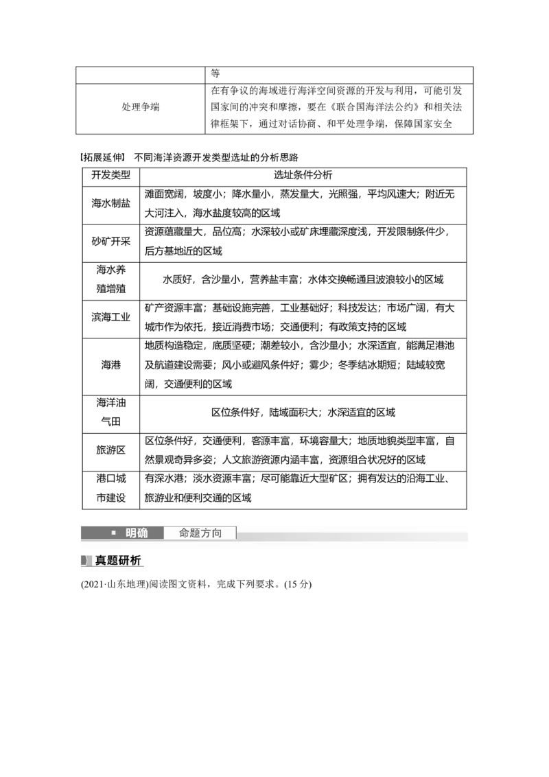 第四部分　第二章　课时73　海洋空间资源开发与国家安全_9.2025地理总复习_2024年新高考资料_1.2024一轮复习_2024年高考地理一轮复习讲义（新人教版）_学生版在此文件夹_大一轮复习讲义