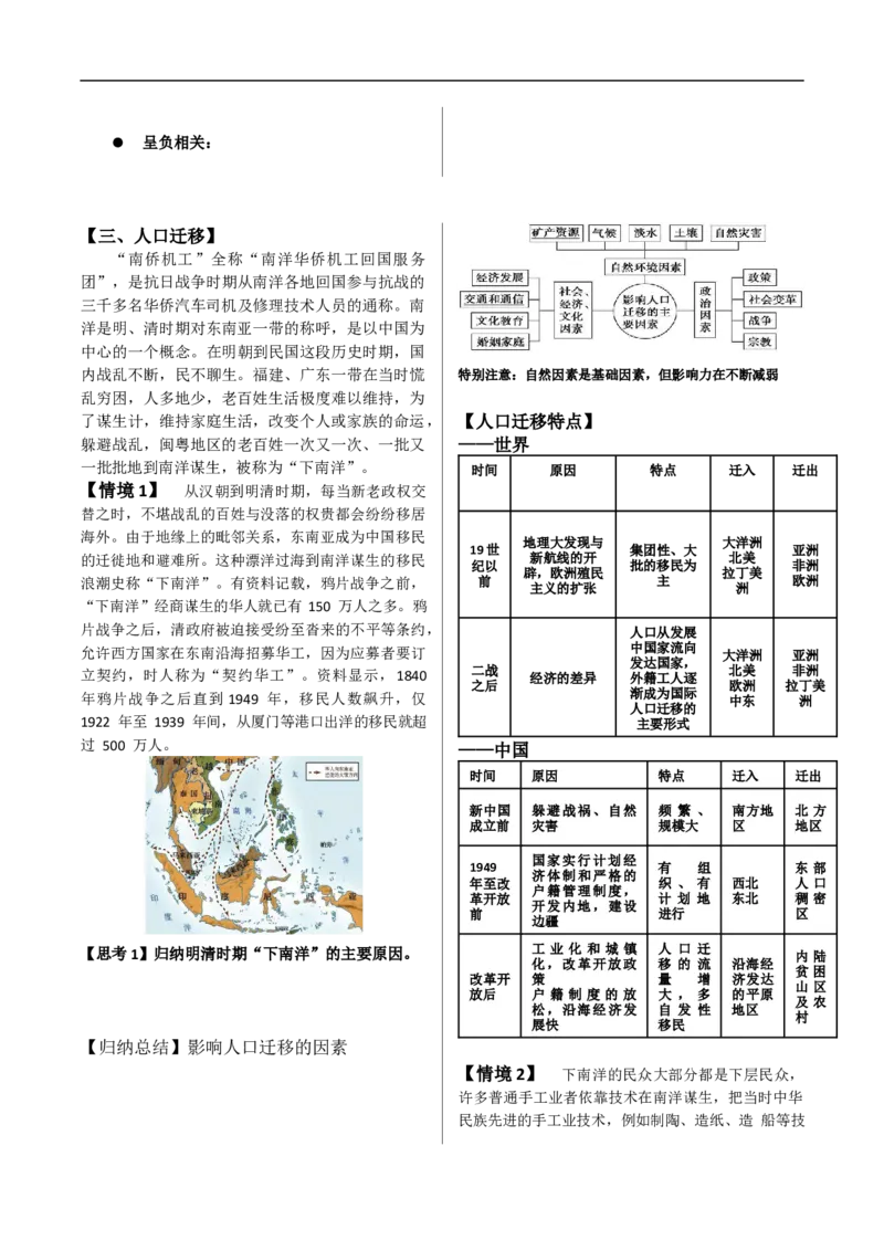 讲+练7.0人口与环境-考点聚焦2023年高考地理总复习讲练测_9.2025地理总复习_赠品通用版（老高考）复习资料_专项复习_考点聚焦2023年高考地理总复习讲练测