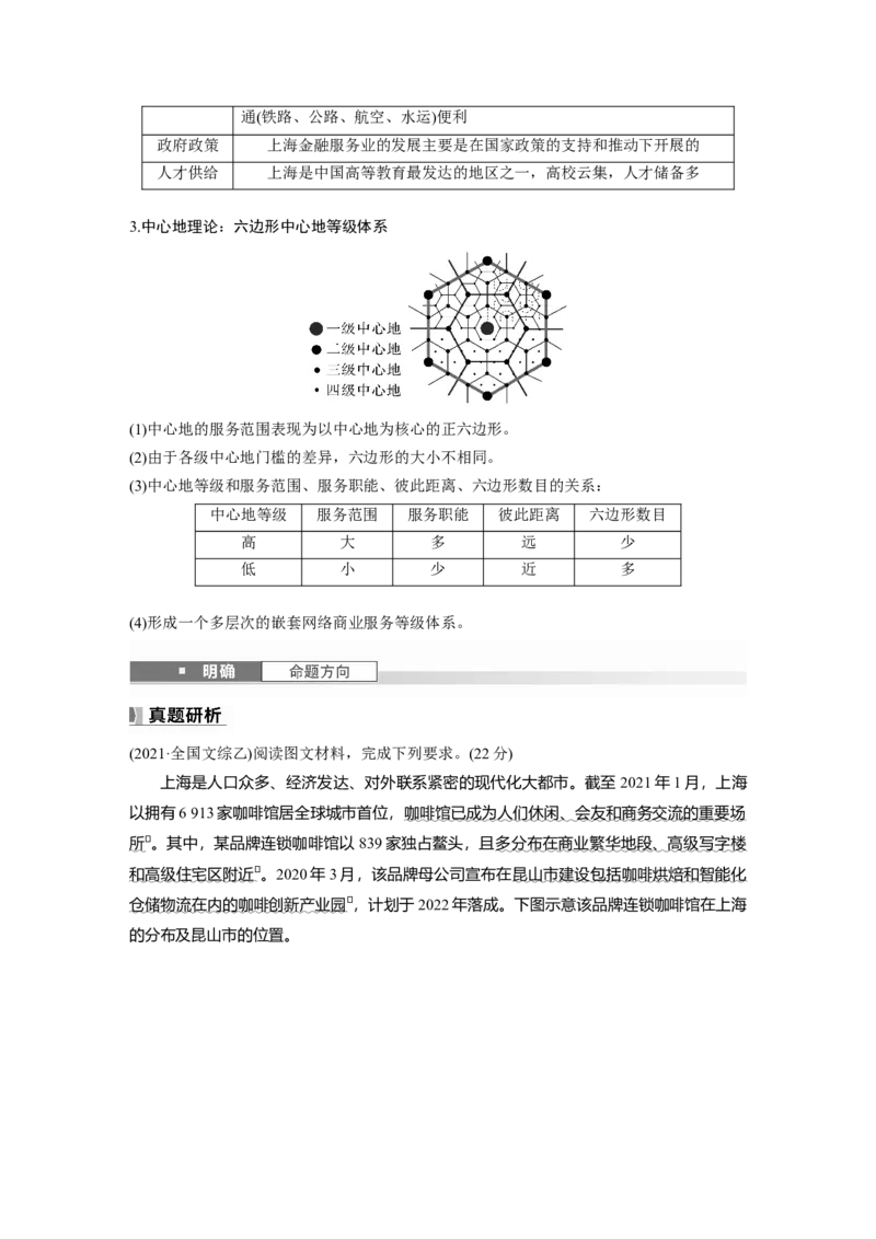 第三章　第3讲　课时50　服务业区位因素_9.2025地理总复习_2025年新高考资料_一轮复习_2025高考大一轮复习讲义+练习（完结）_2025高考大一轮复习地理（人教版）_配套Word版文档第二部分