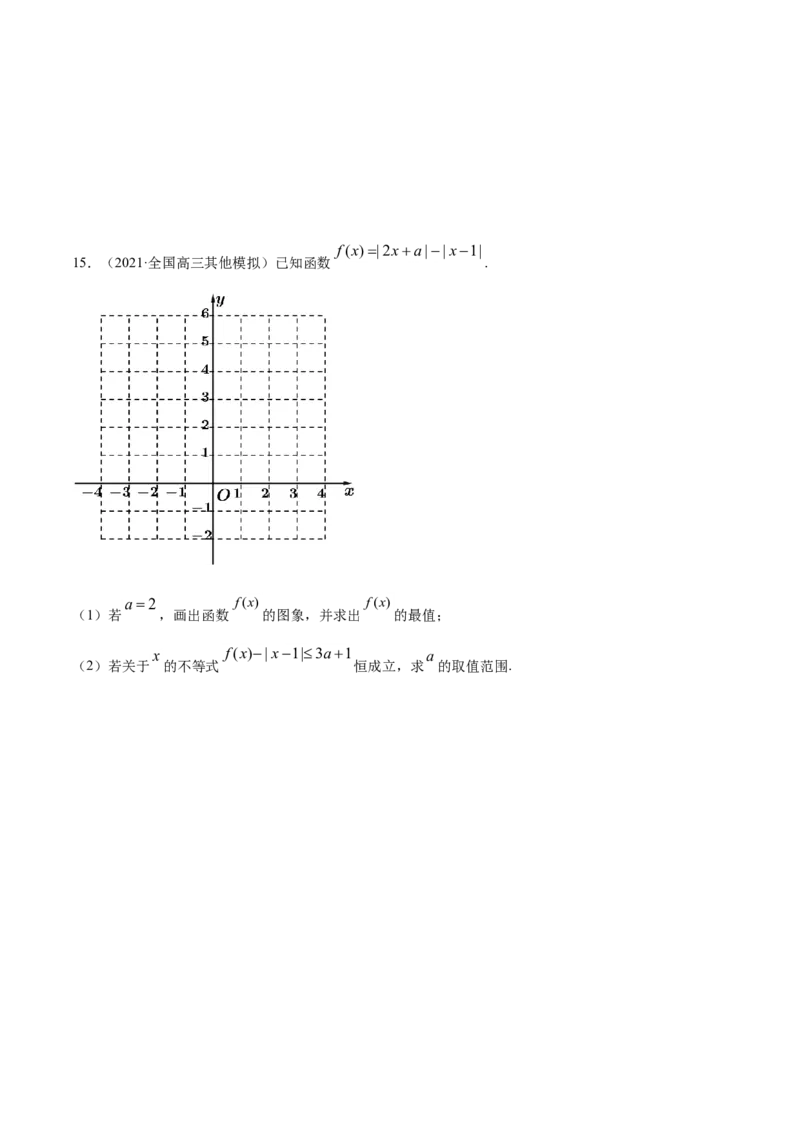 专题13不等式选讲（原卷版）_2.2025数学总复习_2023年新高考资料_一轮复习_2023新高考一轮复习讲义+课件_赠2021年高考真题和模拟题数学（理）专项汇编