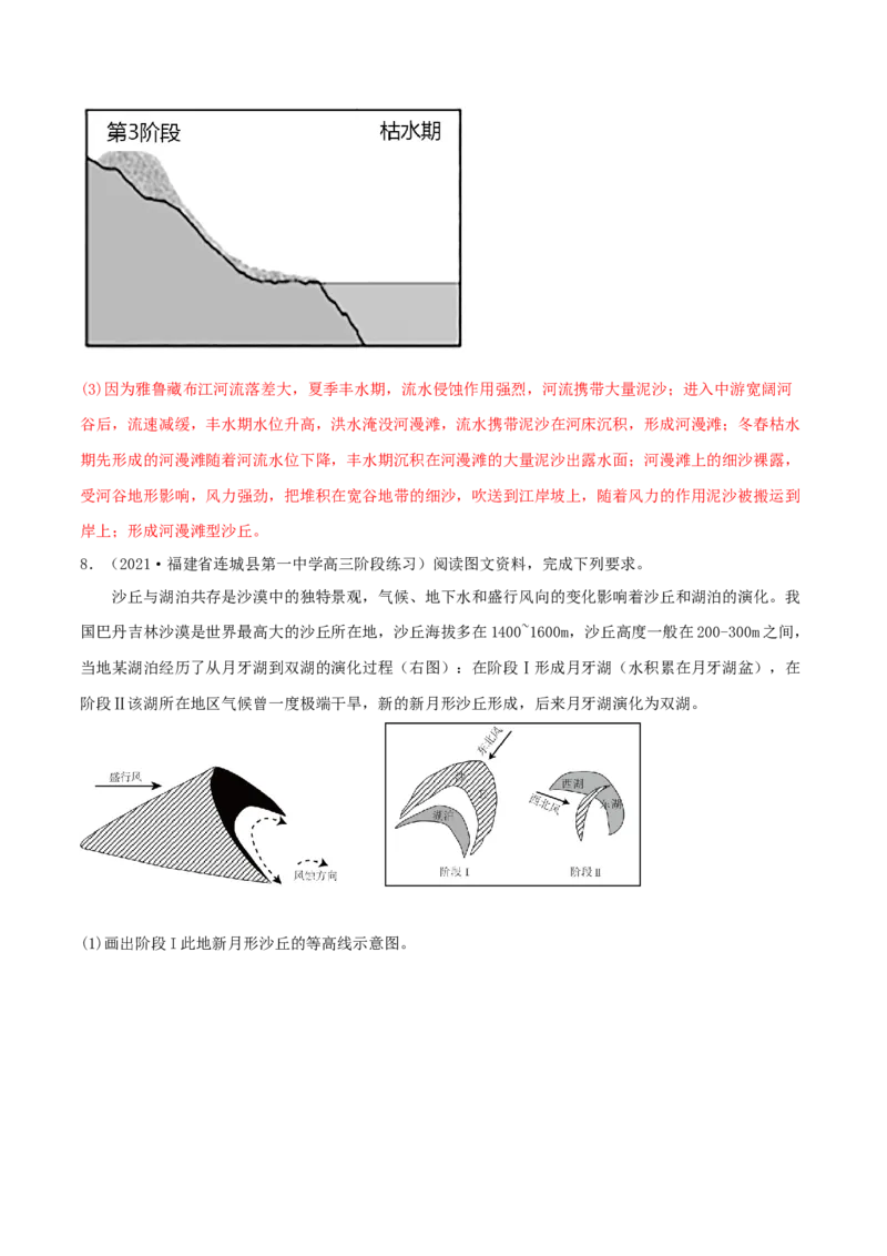 类型10地貌的形成、塑造与观察（解析版）_9.2025地理总复习_2023年新高考复习资料_专项复习_2023年高考地理实践力之图形绘制或填涂类题型突破（新高考）