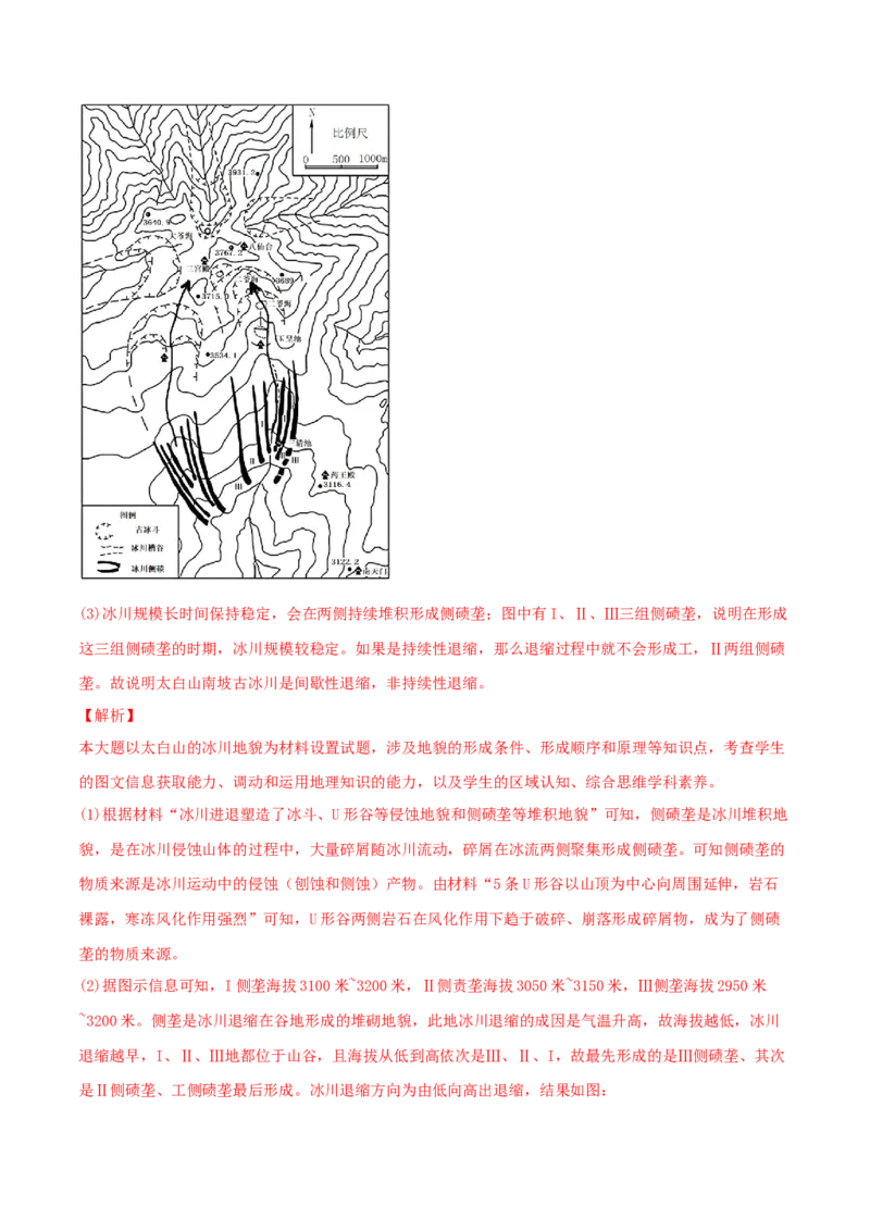 类型10地貌的形成、塑造与观察（解析版）_9.2025地理总复习_2023年新高考复习资料_专项复习_2023年高考地理实践力之图形绘制或填涂类题型突破（新高考）