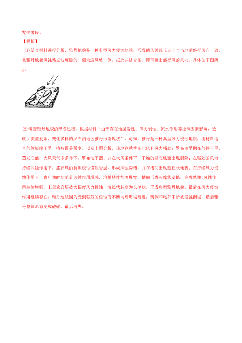 类型10地貌的形成、塑造与观察（解析版）_9.2025地理总复习_2023年新高考复习资料_专项复习_2023年高考地理实践力之图形绘制或填涂类题型突破（新高考）