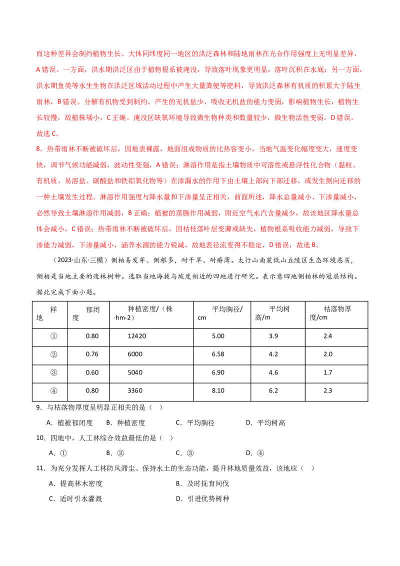 考点巩固卷16生态、资源与区域发展-2024年高考地理一轮复习考点通关卷（新高考通用）（解析版）_9.2025地理总复习_2024年新高考资料_1.2024一轮复习