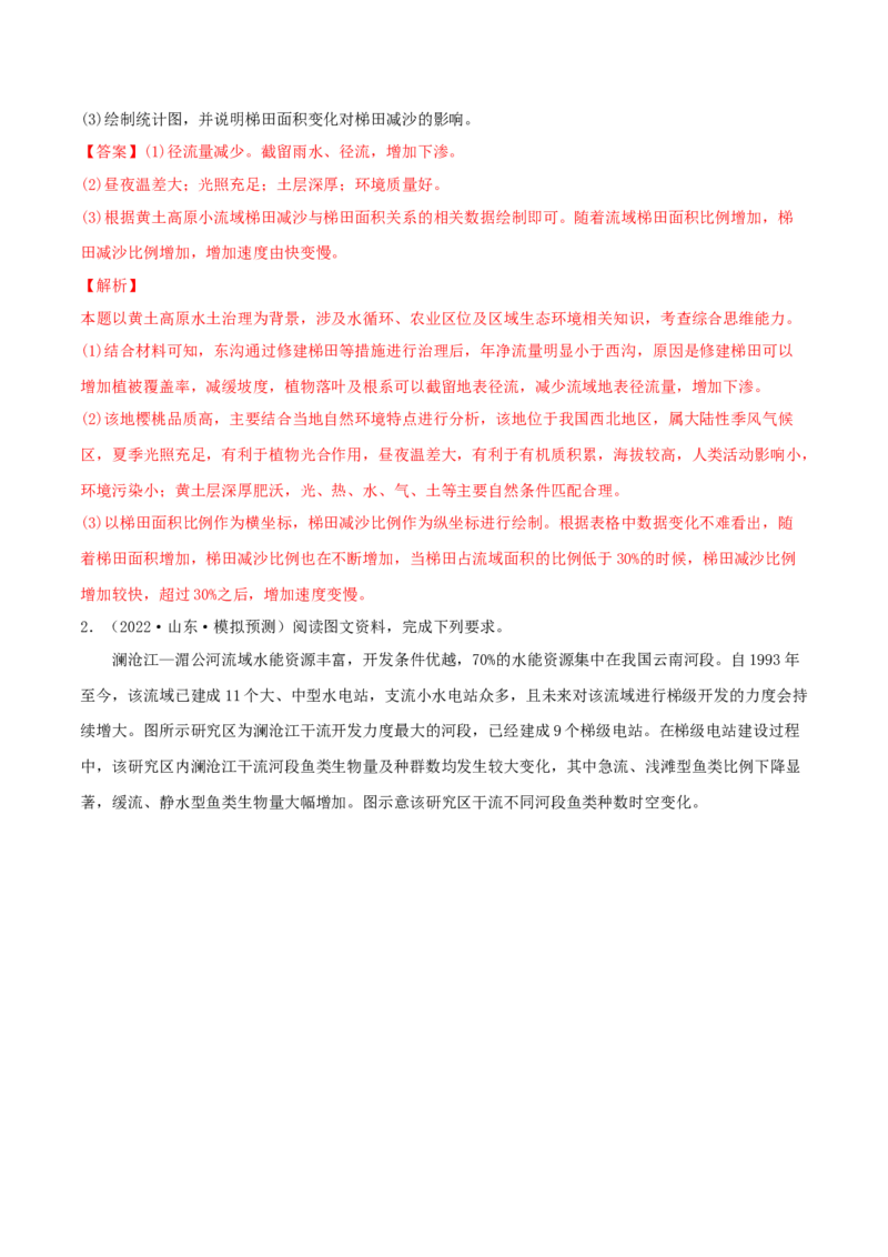 类型20区域联系与区域协调发展（解析版）_9.2025地理总复习_2023年新高考复习资料_专项复习_2023年高考地理实践力之图形绘制或填涂类题型突破（新高考）