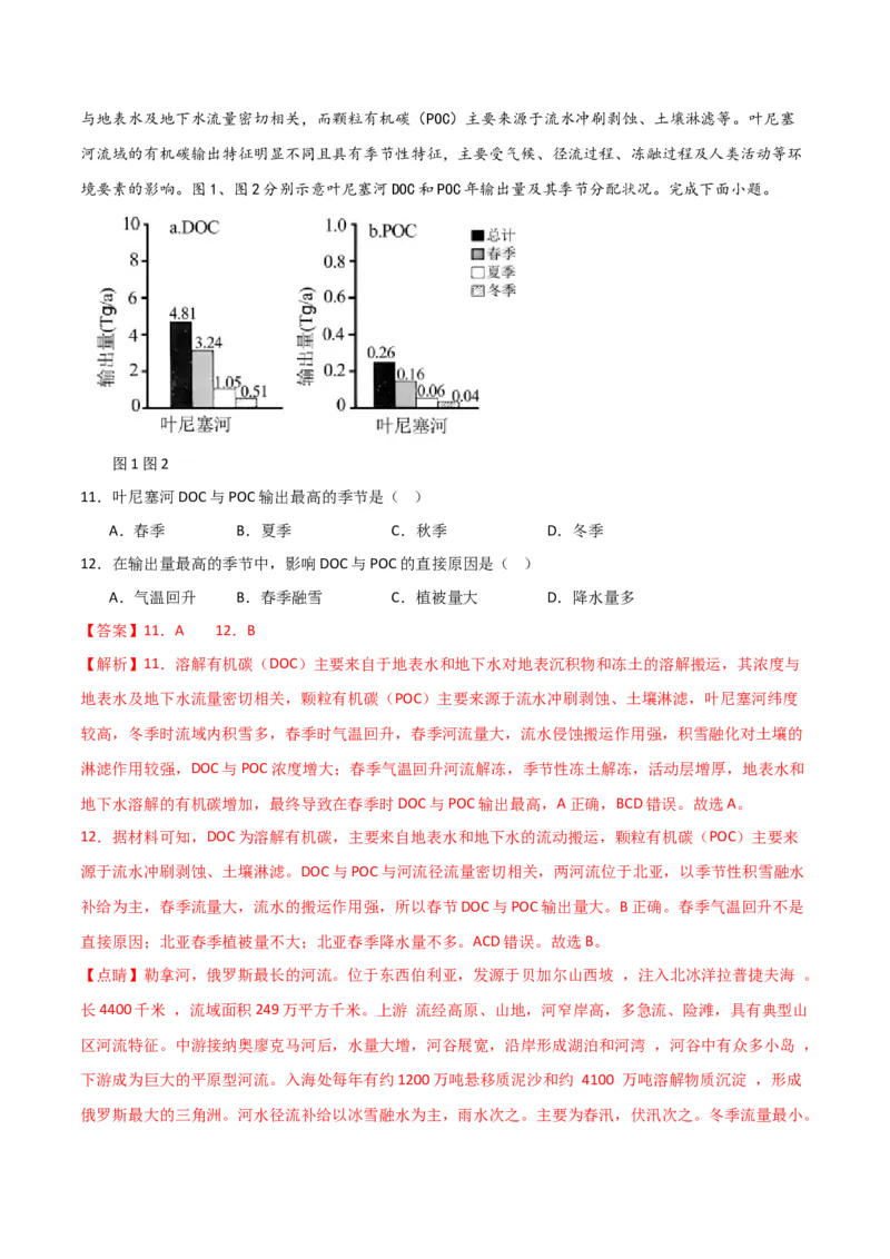 重难点07地理环境的整体性与差异性-2024年高考地理热点&middot;重点&middot;难点专练（新高考专用）（解析版）_9.2025地理总复习_2024年新高考资料_3.2024专项复习