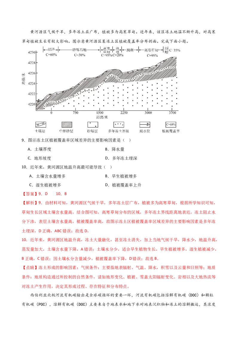 重难点07地理环境的整体性与差异性-2024年高考地理热点&middot;重点&middot;难点专练（新高考专用）（解析版）_9.2025地理总复习_2024年新高考资料_3.2024专项复习