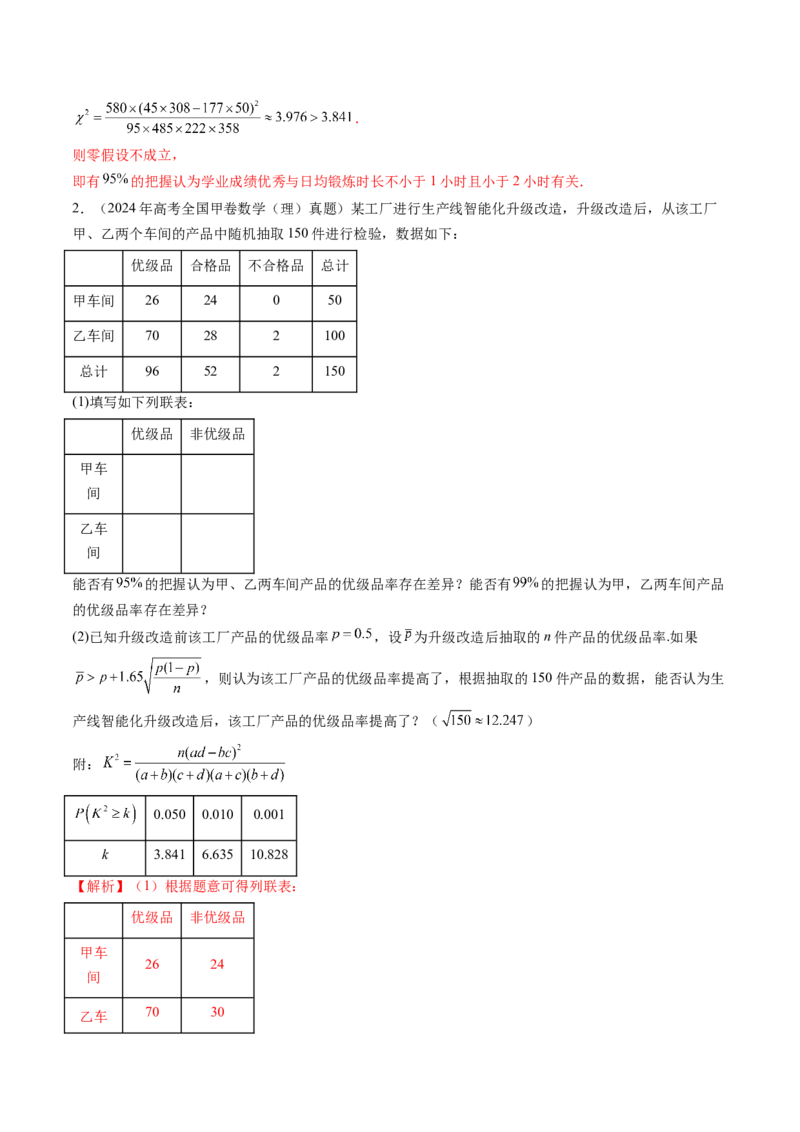 专题12概率与统计（理）（十大考点）（解析版）_2.2025数学总复习_2025年新高考资料_专项复习_三年（2022-2024）高考数学真题分类汇编（全国通用）（完结）