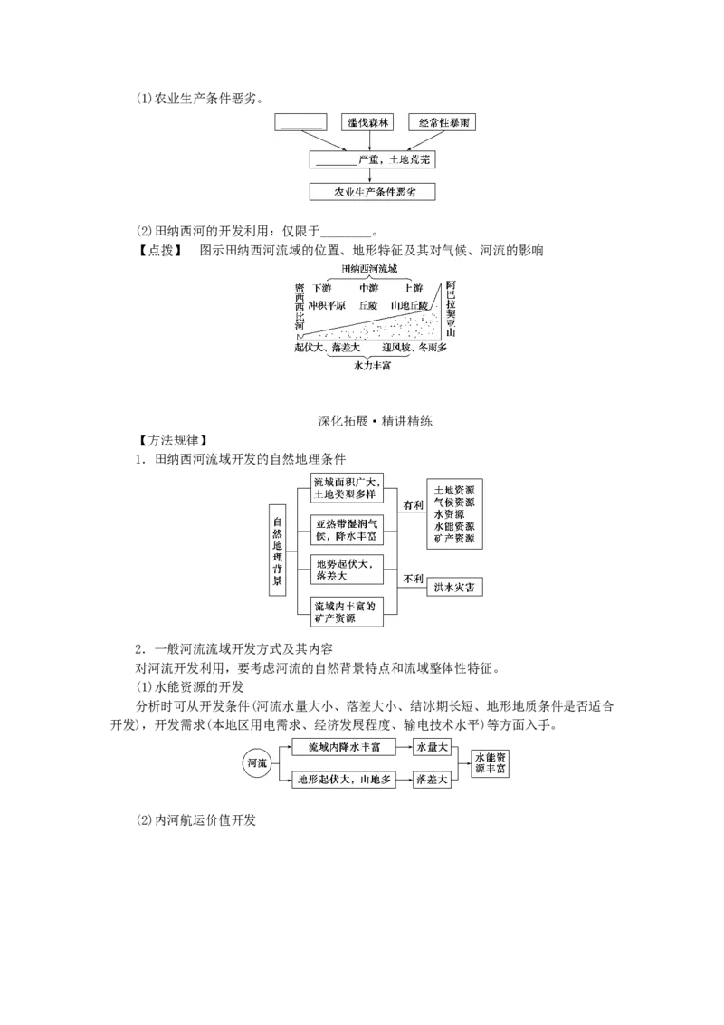 统考版2023版高三地理一轮复习第32讲流域综合治理与开发__以田纳西河流域为例学生用书_9.2025地理总复习_赠品通用版（老高考）复习资料_一轮复习