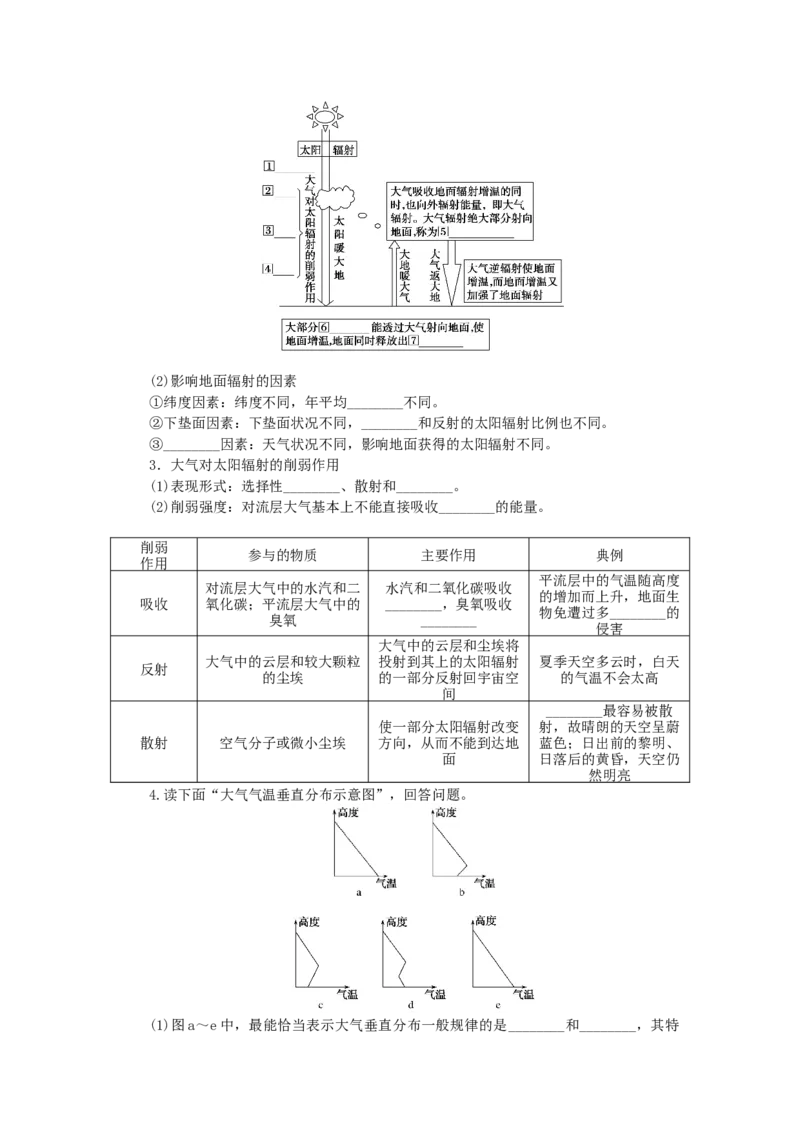 统考版2023版高三地理一轮复习第8讲对流层大气的受热过程和热力环流学生用书_9.2025地理总复习_赠品通用版（老高考）复习资料_一轮复习_通用版2023届高三地理一轮复习全册学案