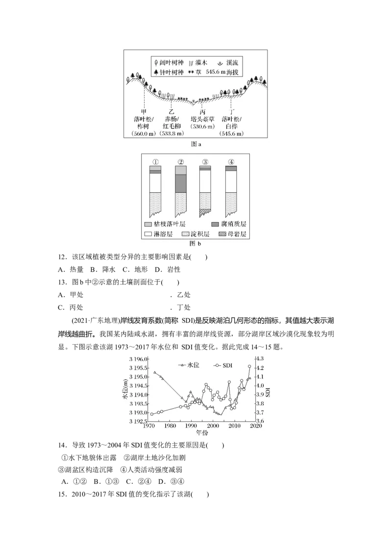 第六章　第1讲　真题专练_9.2025地理总复习_2025年新高考资料_一轮复习_2025高考大一轮复习讲义+练习（完结）_2025高考大一轮复习地理（人教版）_2025一轮复习87练_第一部分　自然地理