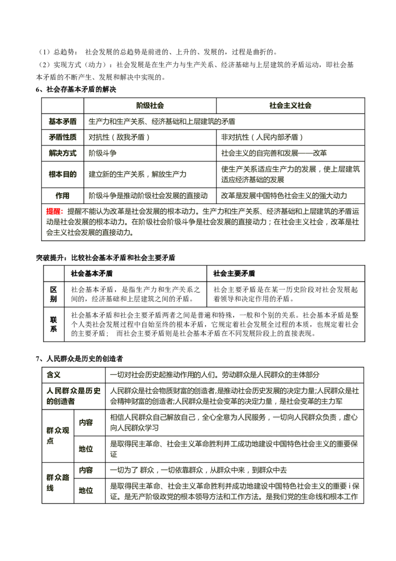 专题09历史唯物主义（讲义）（解析版）_8.2025政治总复习_2024年新高考资料_2.2024二轮复习_2024年高考政治二轮复习讲练测（新教材新高考）