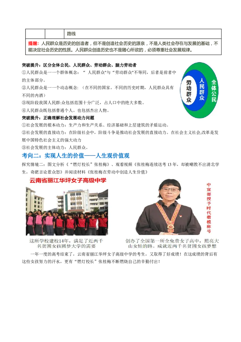 专题09历史唯物主义（讲义）（解析版）_8.2025政治总复习_2024年新高考资料_2.2024二轮复习_2024年高考政治二轮复习讲练测（新教材新高考）