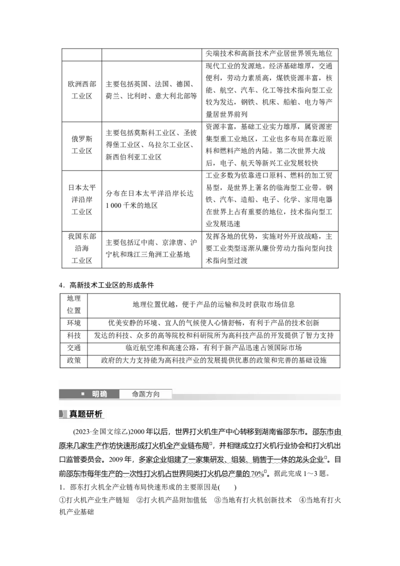 第二部分第三章第2讲课时50　工业布局_9.2025地理总复习_2025年新高考资料_一轮复习_2025高考大一轮复习讲义+练习（完结）_2025高考大一轮复习地理（湘教版）_配套Word版文档第二部分