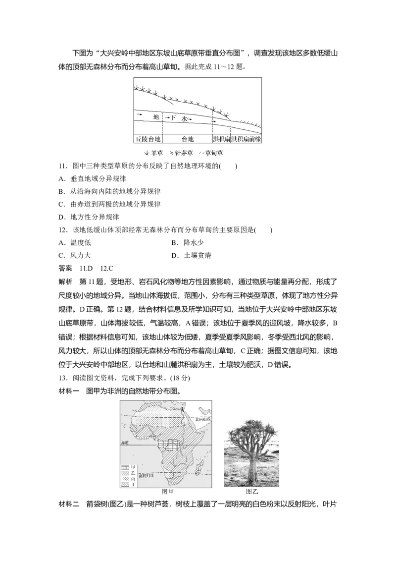 第六章　第2讲　课时37　陆地地域分异规律　地方性分异规律_9.2025地理总复习_2025年新高考资料_一轮复习_2025高考大一轮复习讲义+练习（完结）_2025高考大一轮复习地理（人教版）_45
