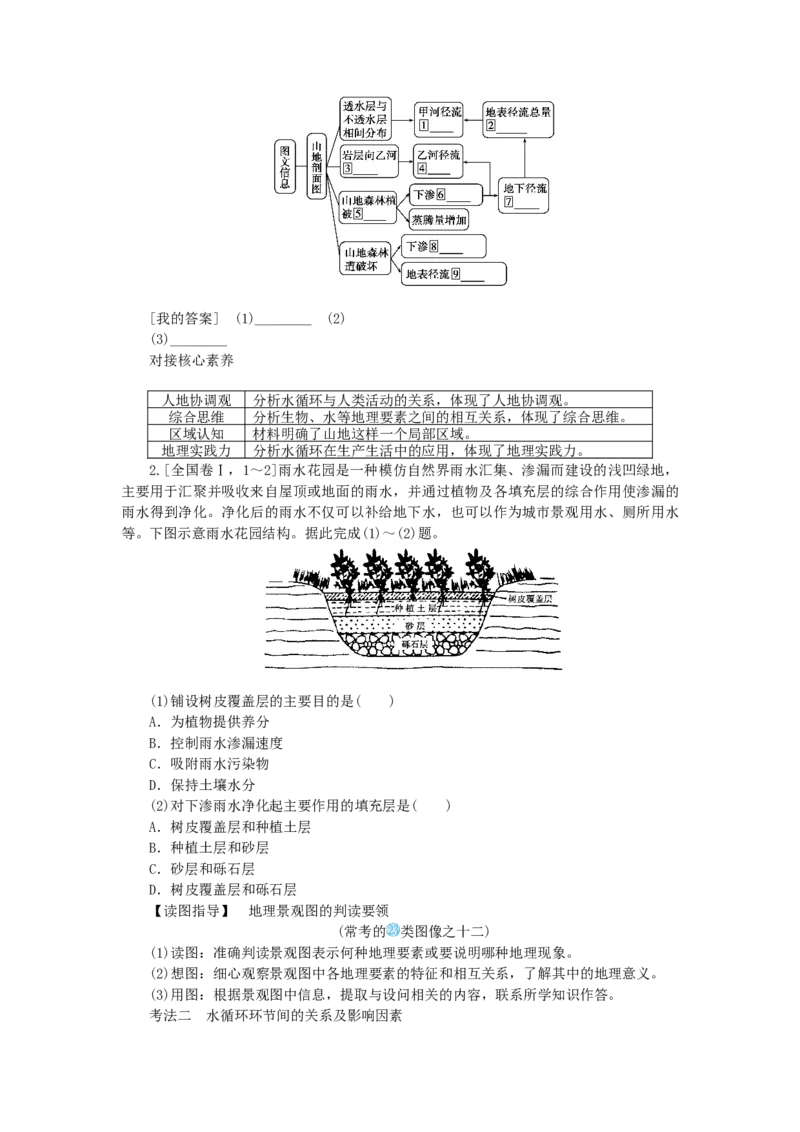 统考版2023版高三地理一轮复习第12讲水循环学生用书_9.2025地理总复习_赠品通用版（老高考）复习资料_一轮复习_通用版2023届高三地理一轮复习全册学案