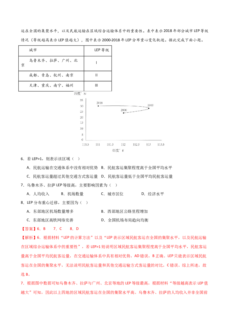 考点巩固卷12交通-2024年高考地理一轮复习考点通关卷（新高考通用）（解析版）_9.2025地理总复习_2024年新高考资料_1.2024一轮复习_2024年高考地理一轮复习考点通关卷（新高考通用）