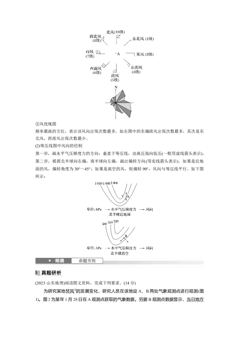 第一部分第四章第1讲课时23　大气热力环流　大气的水平运动_9.2025地理总复习_2025年新高考资料_一轮复习_2025高考大一轮复习讲义+练习（完结）_2025高考大一轮复习地理（湘教版）