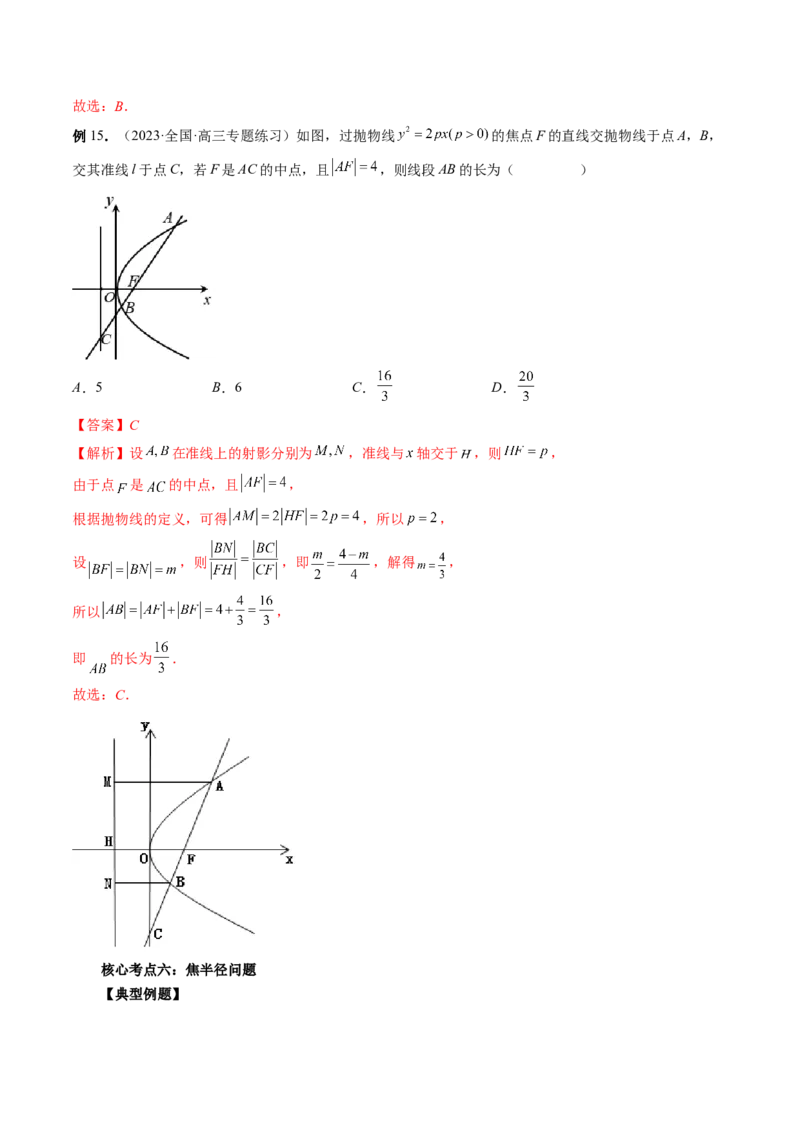 专题12圆锥曲线压轴小题常见题型全归纳（精讲精练）（解析版）_2.2025数学总复习_2023年新高考资料_二轮复习_2023年高考数学二轮复习讲练（新高考专用）