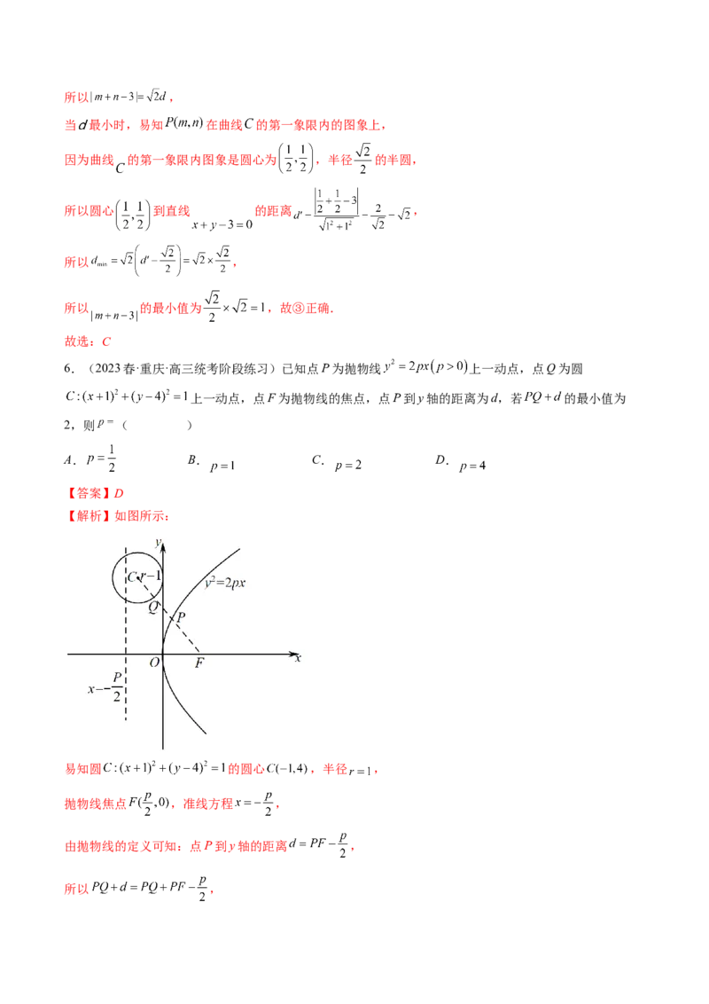 专题12圆锥曲线压轴小题常见题型全归纳（精讲精练）（解析版）_2.2025数学总复习_2023年新高考资料_二轮复习_2023年高考数学二轮复习讲练（新高考专用）