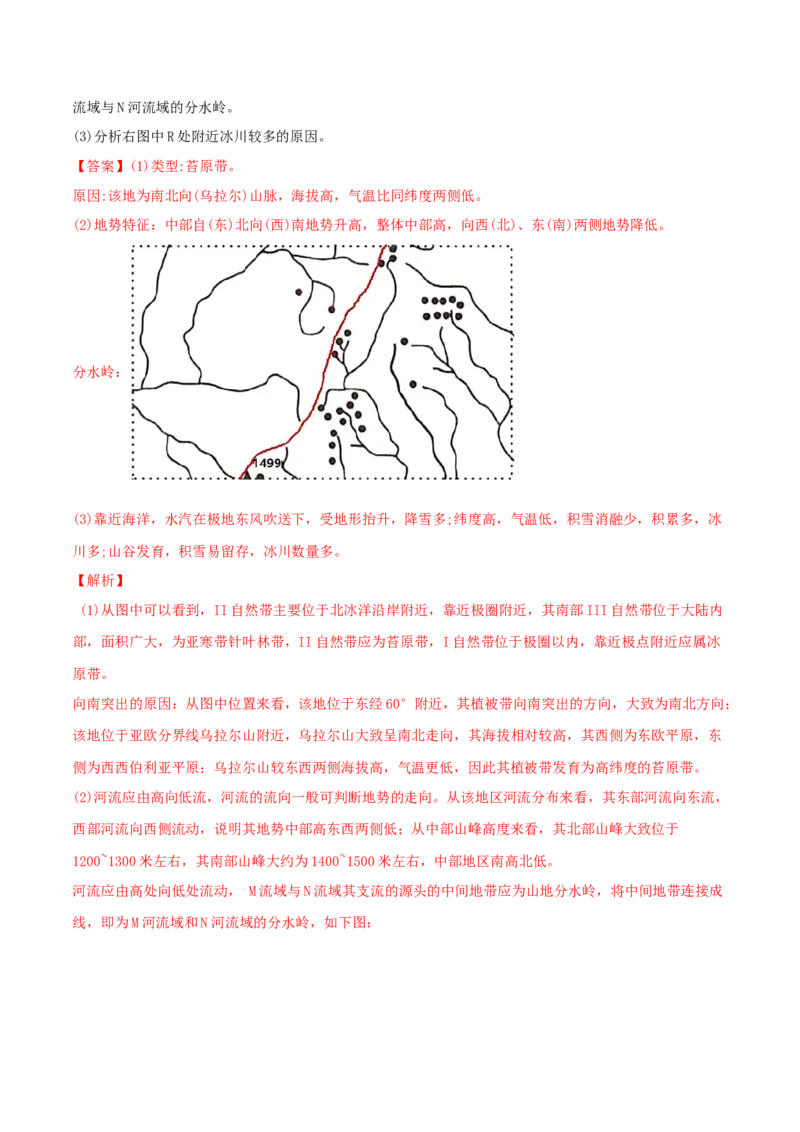 类型08水循环与陆地水体的相互关系（解析版）_9.2025地理总复习_2023年新高考复习资料_专项复习_2023年高考地理实践力之图形绘制或填涂类题型突破（新高考）