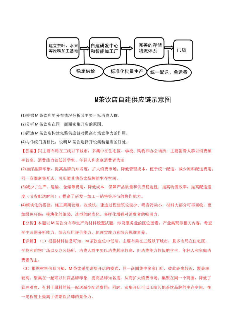 考点巩固卷11工业与服务业-2024年高考地理一轮复习考点通关卷（新高考通用）（解析版）_9.2025地理总复习_2024年新高考资料_1.2024一轮复习