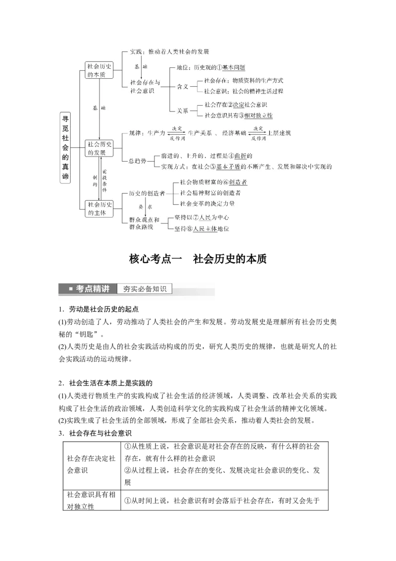 2023年高考政治一轮复习（部编版）第22课寻觅社会的真谛_8.2025政治总复习_2023年新高考资料_一轮复习_2023年新高考大一轮复习讲义_2023年高考政治一轮复习讲义（部编新高考版）