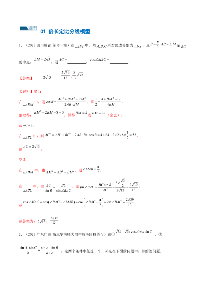 专题12正余弦定理妙解三角形问题和最值问题（练习）（解析版）_2.2025数学总复习_2024年新高考资料_2.2024二轮复习_2024年高考数学二轮复习讲练（新教材新高考）