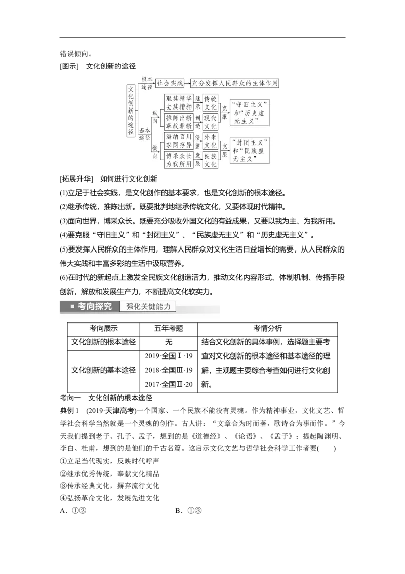 2023年高考政治一轮复习（全国版）第10单元第27课文化创新_8.2025政治总复习_赠品通用版（老高考）复习资料_一轮复习_2023年高考政治一轮复习讲义+课件（全国版）