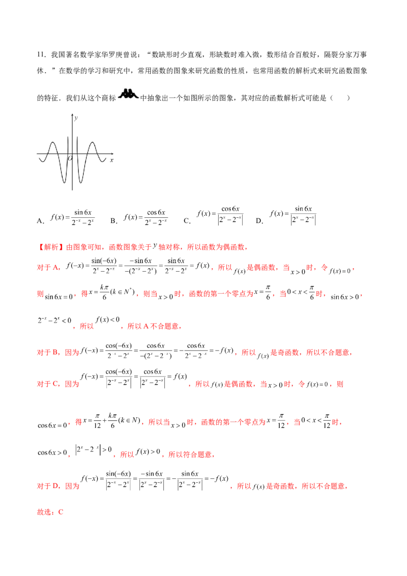 专题12函数的图象(一)(解析版)_2.2025数学总复习_2023年新高考资料_专项复习_2023年新高考数学函数重点突破（新高考专用）