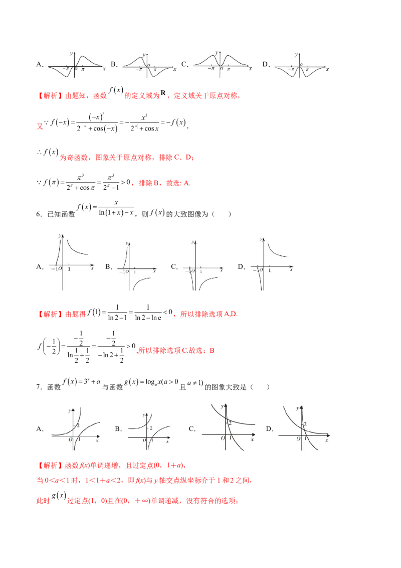 专题12函数的图象(一)(解析版)_2.2025数学总复习_2023年新高考资料_专项复习_2023年新高考数学函数重点突破（新高考专用）
