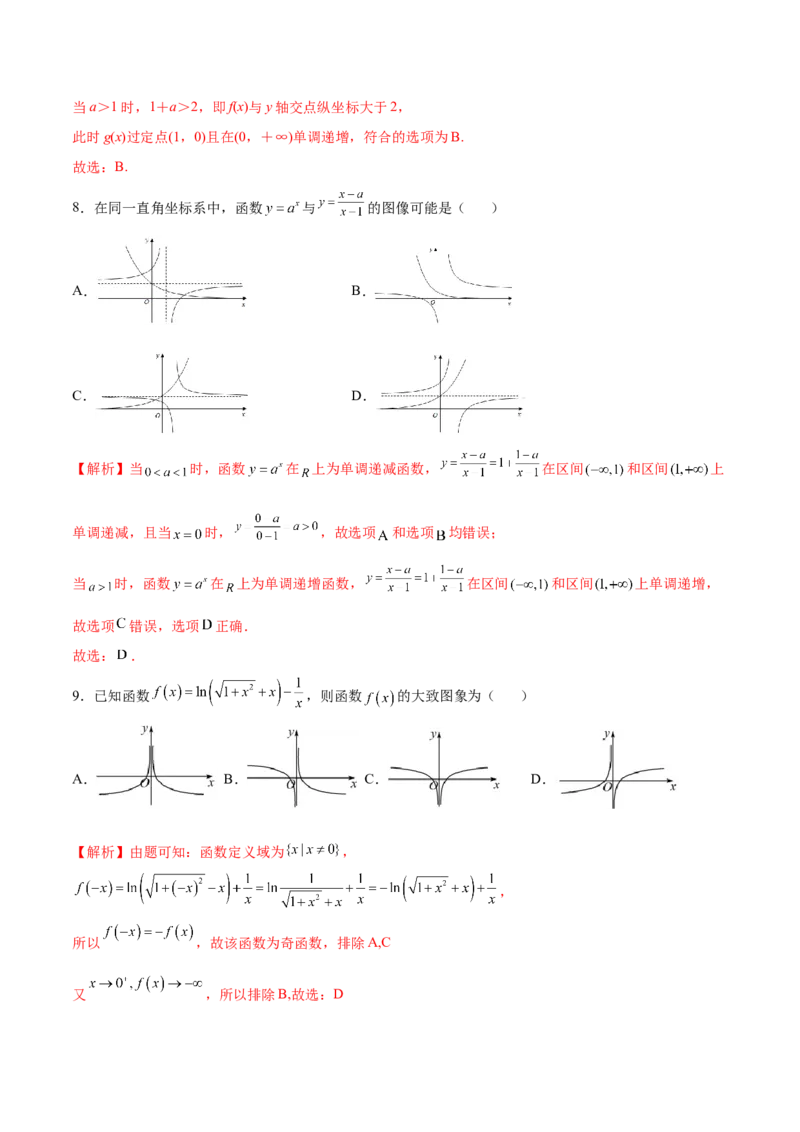专题12函数的图象(一)(解析版)_2.2025数学总复习_2023年新高考资料_专项复习_2023年新高考数学函数重点突破（新高考专用）
