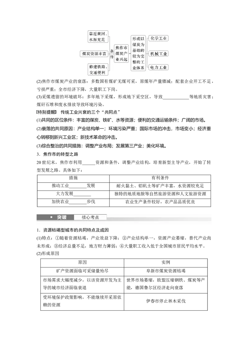第二章　课时60　资源枯竭型城市的转型发展_9.2025地理总复习_2025年新高考资料_一轮复习_2025高考大一轮复习讲义+练习（完结）_2025高考大一轮复习地理（人教版）_2025大一轮复习讲义
