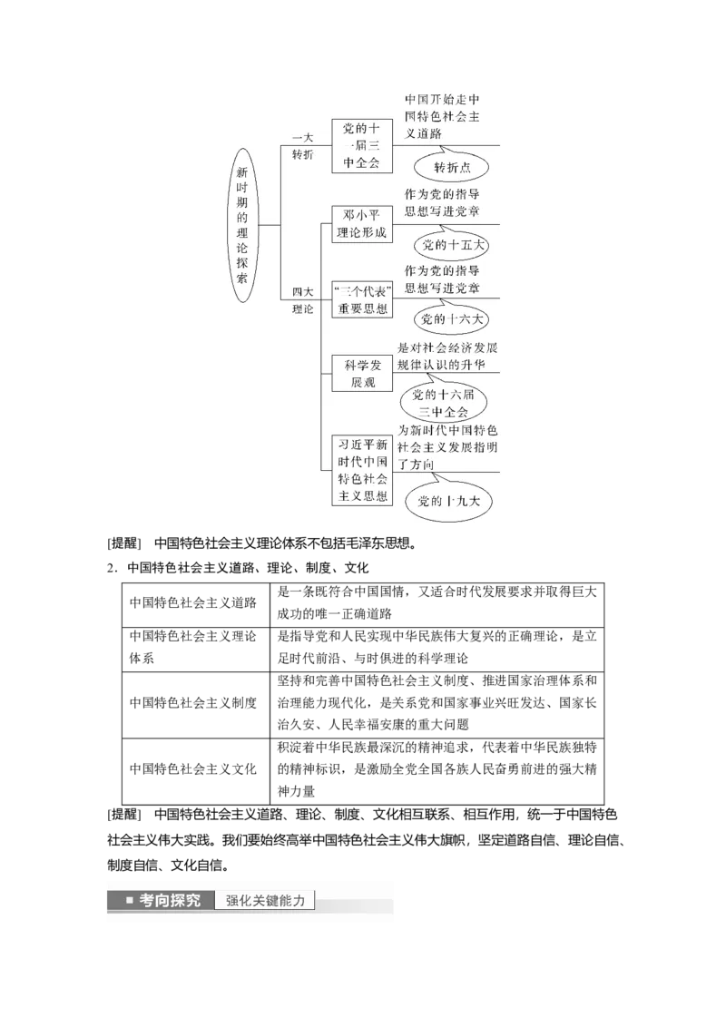 2023年高考政治一轮复习（部编版）第3课只有中国特色社会主义才能发展中国_8.2025政治总复习_2023年新高考资料_一轮复习_2023年新高考大一轮复习讲义
