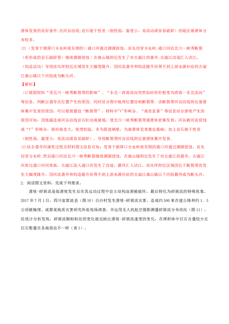 类型13主要的自然灾害与地理信息技术的应用（解析版）_9.2025地理总复习_2023年新高考复习资料_专项复习_2023年高考地理实践力之图形绘制或填涂类题型突破（新高考）