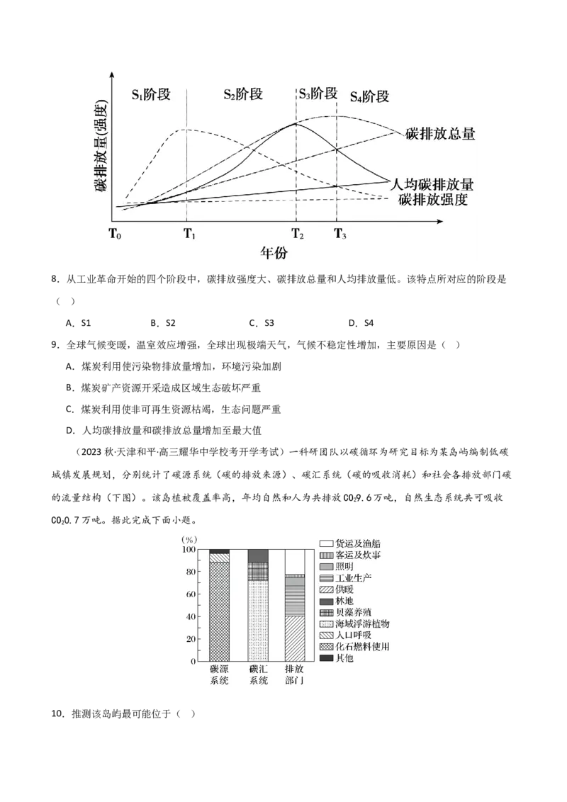 考点巩固卷19环境与国家安全-2024年高考地理一轮复习考点通关卷（新高考通用）（原卷版）_9.2025地理总复习_2024年新高考资料_1.2024一轮复习