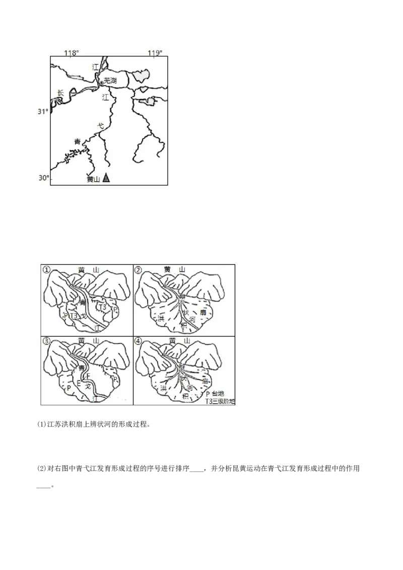 类型10地貌的形成、塑造与观察（原卷版）_9.2025地理总复习_2023年新高考复习资料_专项复习_2023年高考地理实践力之图形绘制或填涂类题型突破（新高考）