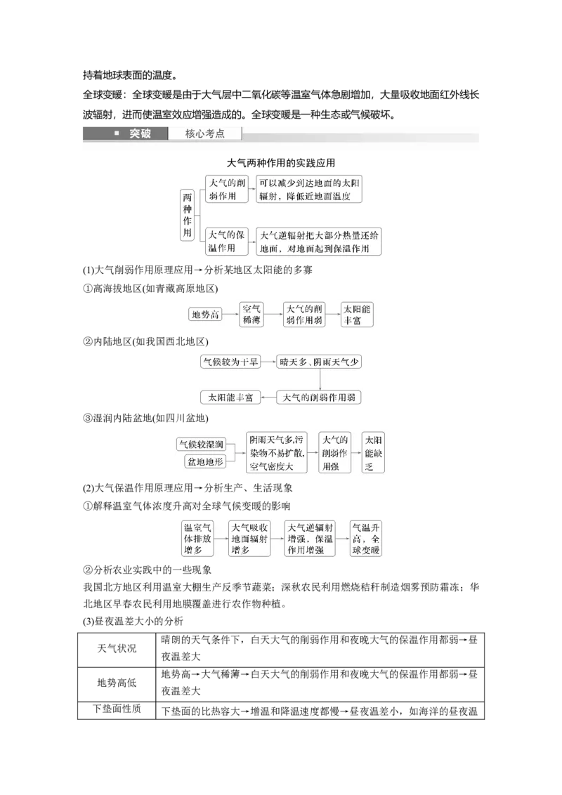 第一部分第四章第1讲课时22　大气的组成与垂直分层　大气受热过程_9.2025地理总复习_2025年新高考资料_一轮复习_2025高考大一轮复习讲义+练习（完结）