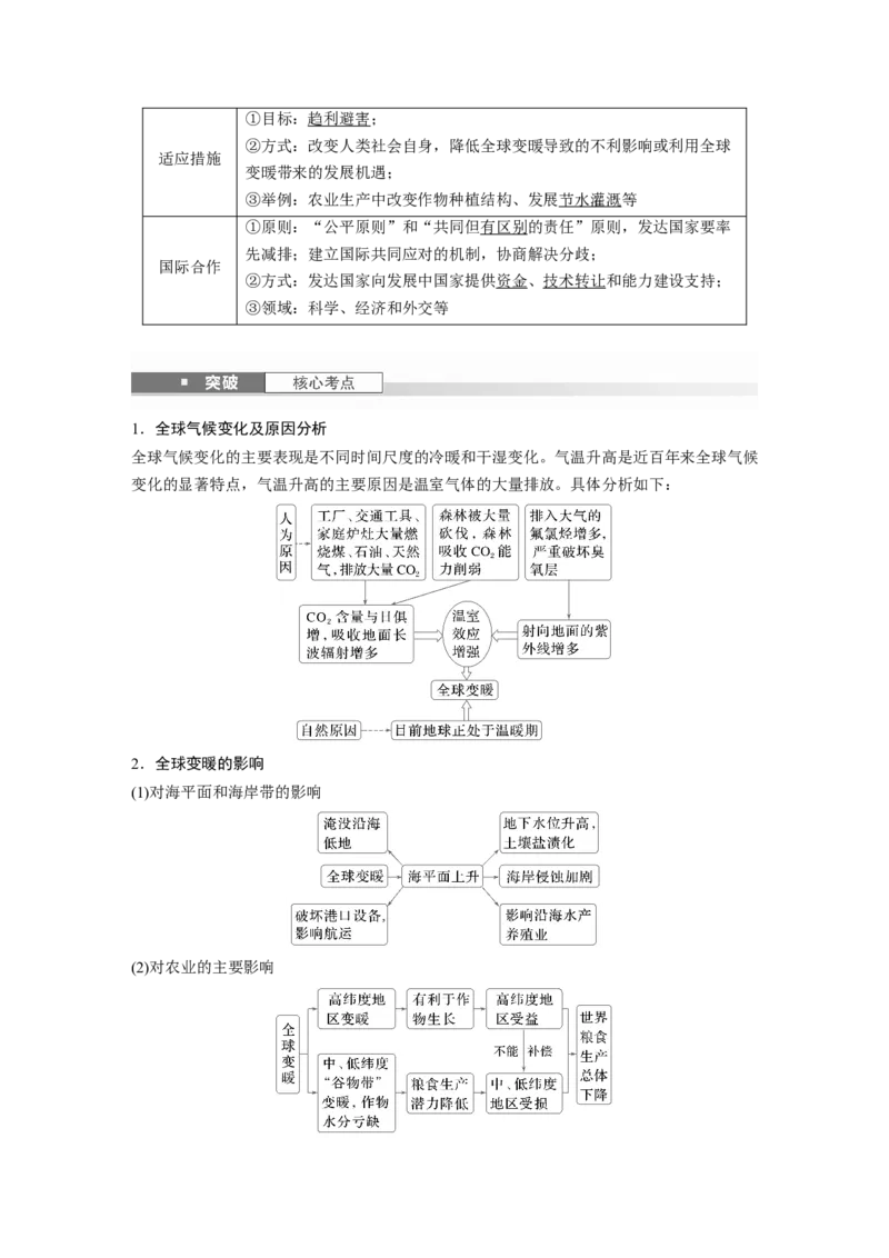 第二章　课时74　全球气候变化与国家安全_9.2025地理总复习_2025年新高考资料_一轮复习_2025高考大一轮复习讲义+练习（完结）_2025高考大一轮复习地理（人教版）