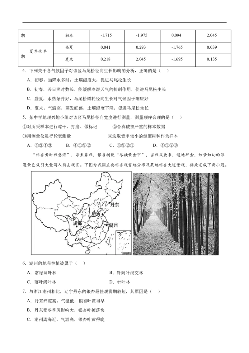 考点01植被-2023年高考地理一轮复习小题多维练（原卷版）_9.2025地理总复习_2023年新高考复习资料_一轮复习_2023年高考地理一轮复习小题多维练（新高考专用）_植被与土壤