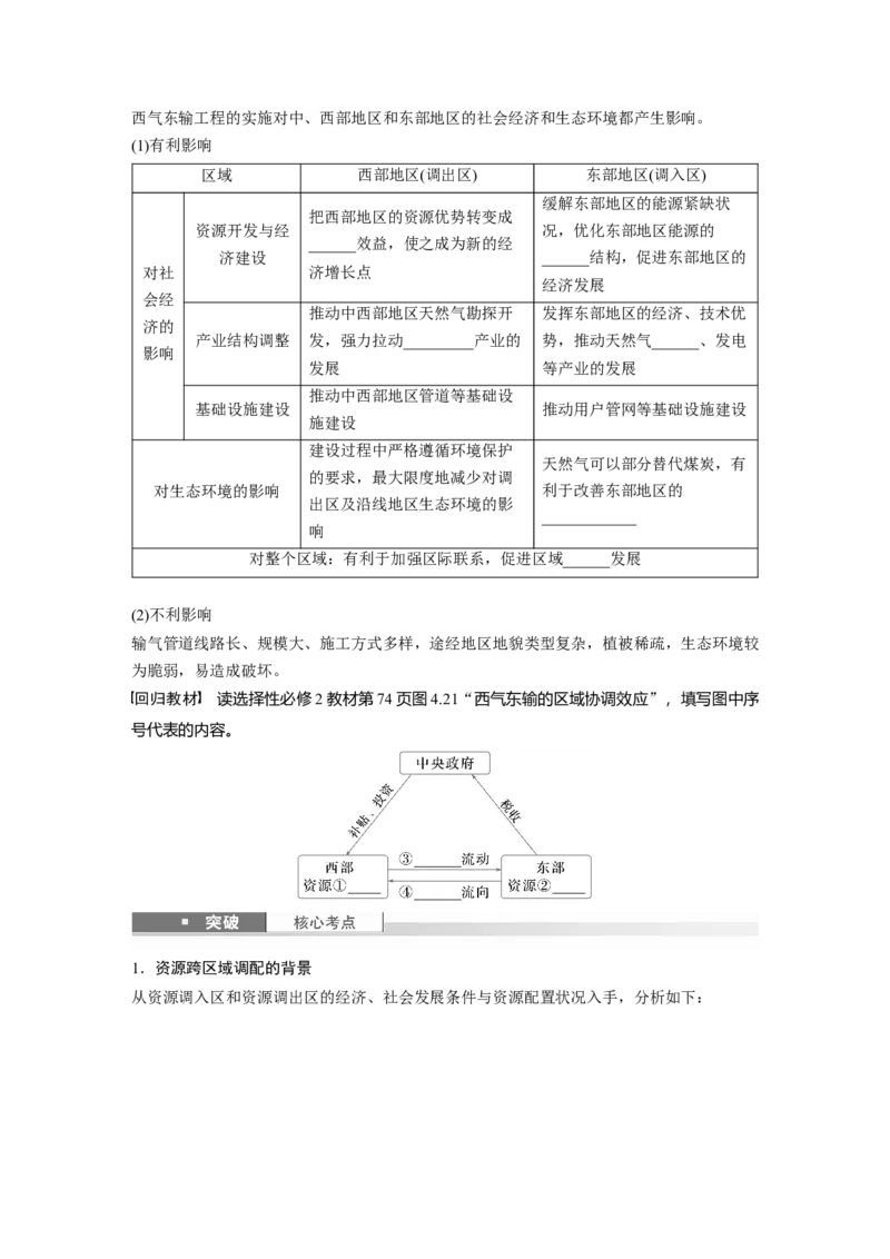 第四章　课时64　资源跨区域调配_9.2025地理总复习_2025年新高考资料_一轮复习_2025高考大一轮复习讲义+练习（完结）_2025高考大一轮复习地理（人教版）_2025大一轮复习讲义