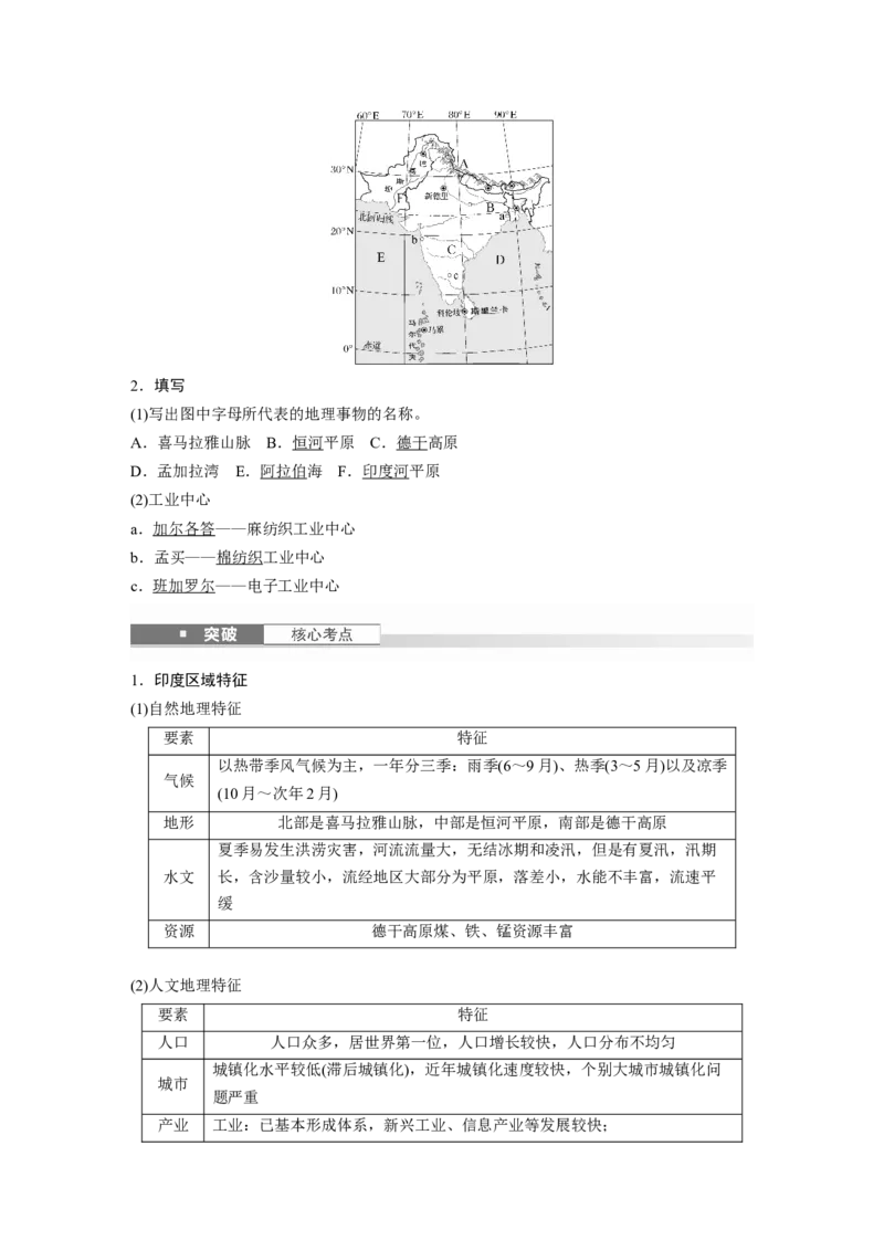 第五部分第一章第2讲课时81　日本　印度_9.2025地理总复习_2025年新高考资料_一轮复习_2025高考大一轮复习讲义+练习（完结）_2025高考大一轮复习地理（湘教版）_第五部分区域地理