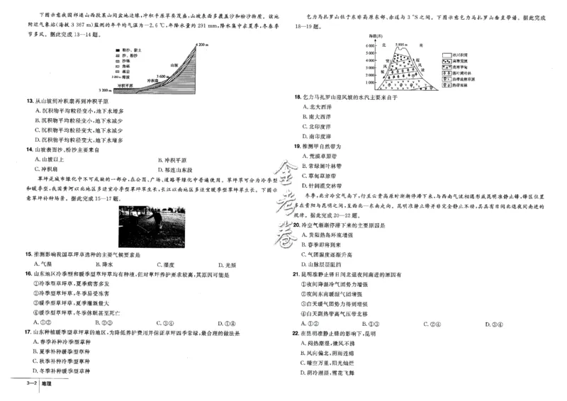 金考卷优秀模拟试卷汇编45套全国卷地理_9.2025地理总复习_地理高考模拟题_老高考_2023年_地理全国卷2023金考卷