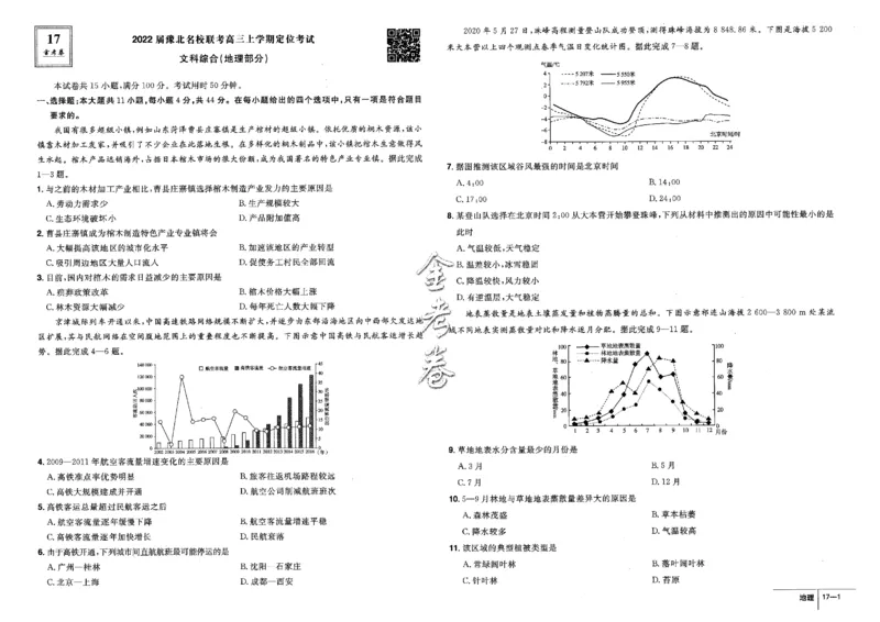 金考卷优秀模拟试卷汇编45套全国卷地理_9.2025地理总复习_地理高考模拟题_老高考_2023年_地理全国卷2023金考卷