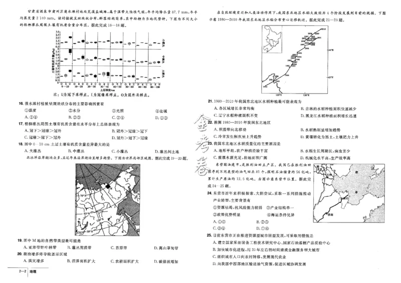 金考卷优秀模拟试卷汇编45套全国卷地理_9.2025地理总复习_地理高考模拟题_老高考_2023年_地理全国卷2023金考卷
